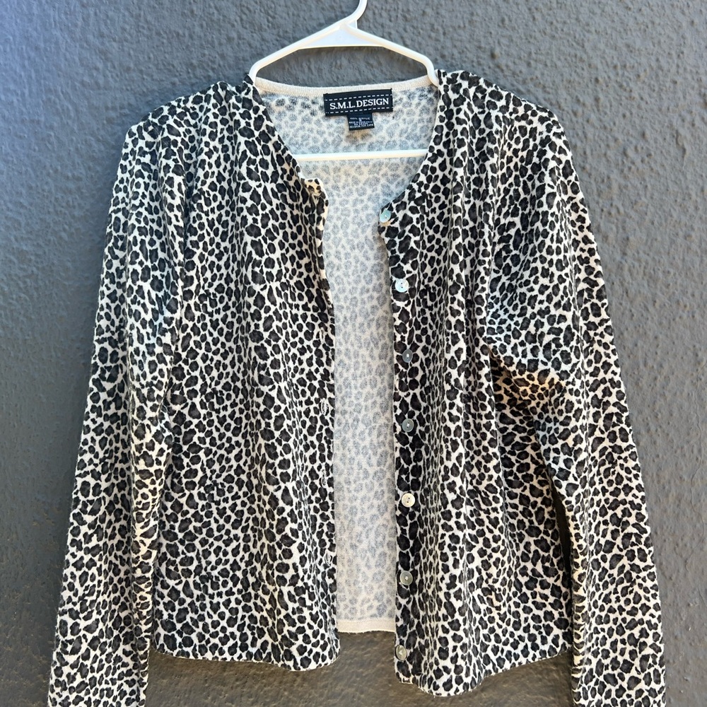 SML Design Leopard Print Cardigan